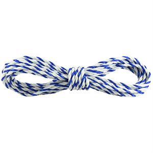 1 / 4" Pool Rope - Per Foot, Blue-White Twisted