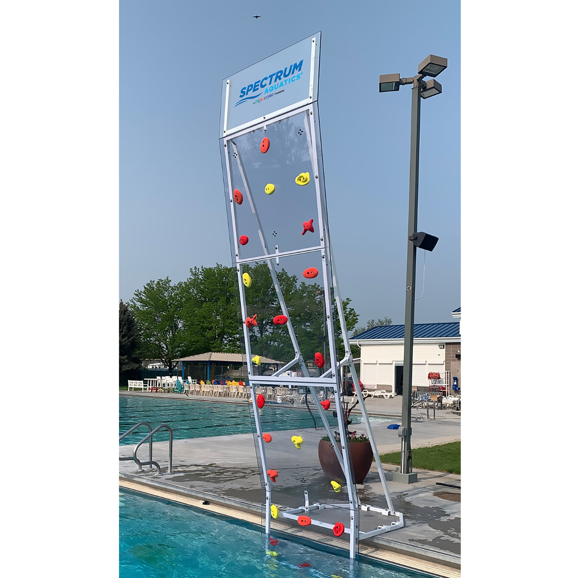 Spectrum Kersplash Challenger Climbing Wall Section, Crystal Clear, 4-Panel, 16 Ft Tall