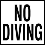 6" x 6" Skid Resistant Message Tile, No Diving