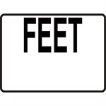 4.25" x 5.5" Plastic Message Stick-On, Feet