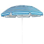 Umbrella - Solar Reflective 6 ft., Pacific Blue Stripe / Silver