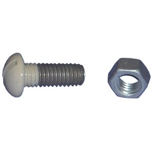 Duraflex Parts SF162 3 / 8" X 1 1 / 4" Stainless Steel Round Head Bolt, Washer & Nut