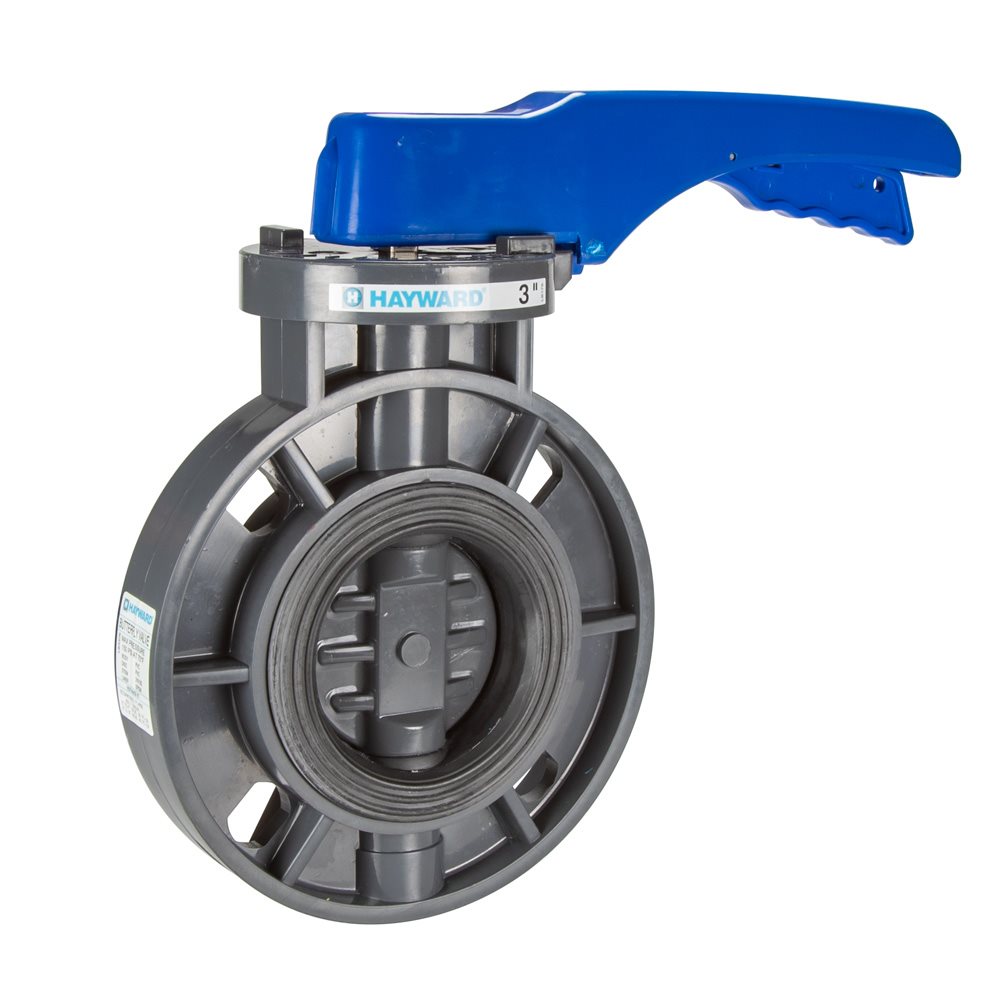 Hayward BYC Butterfly Valve, Lever Operated, 3"