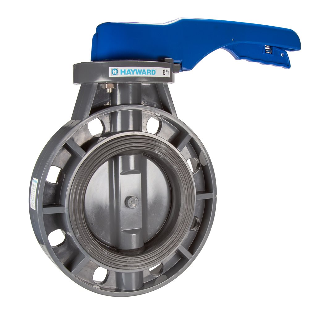 Hayward BYC Butterfly Valve, Lever Operated, 6"