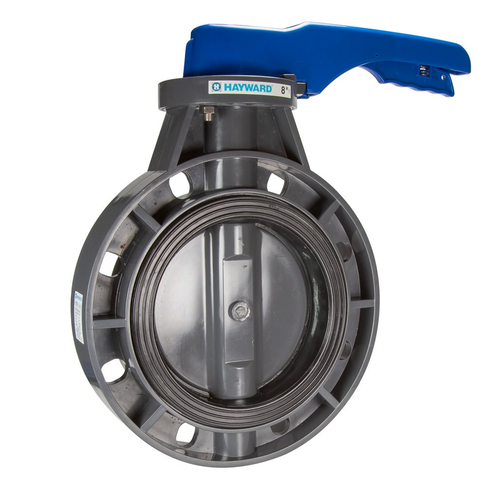 Hayward BYC Butterfly Valve, Lever Operated, 8"