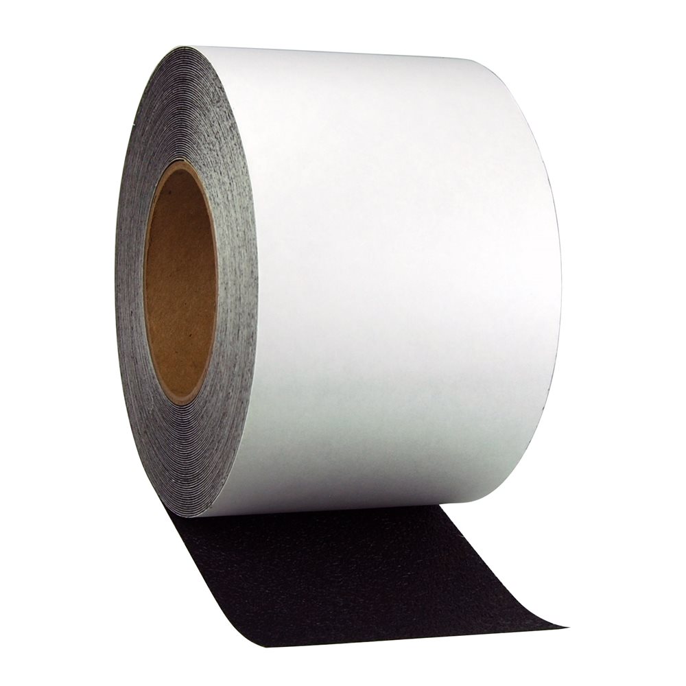 Safety Track Resilient 4" x 60' Roll, Black, Case of 3