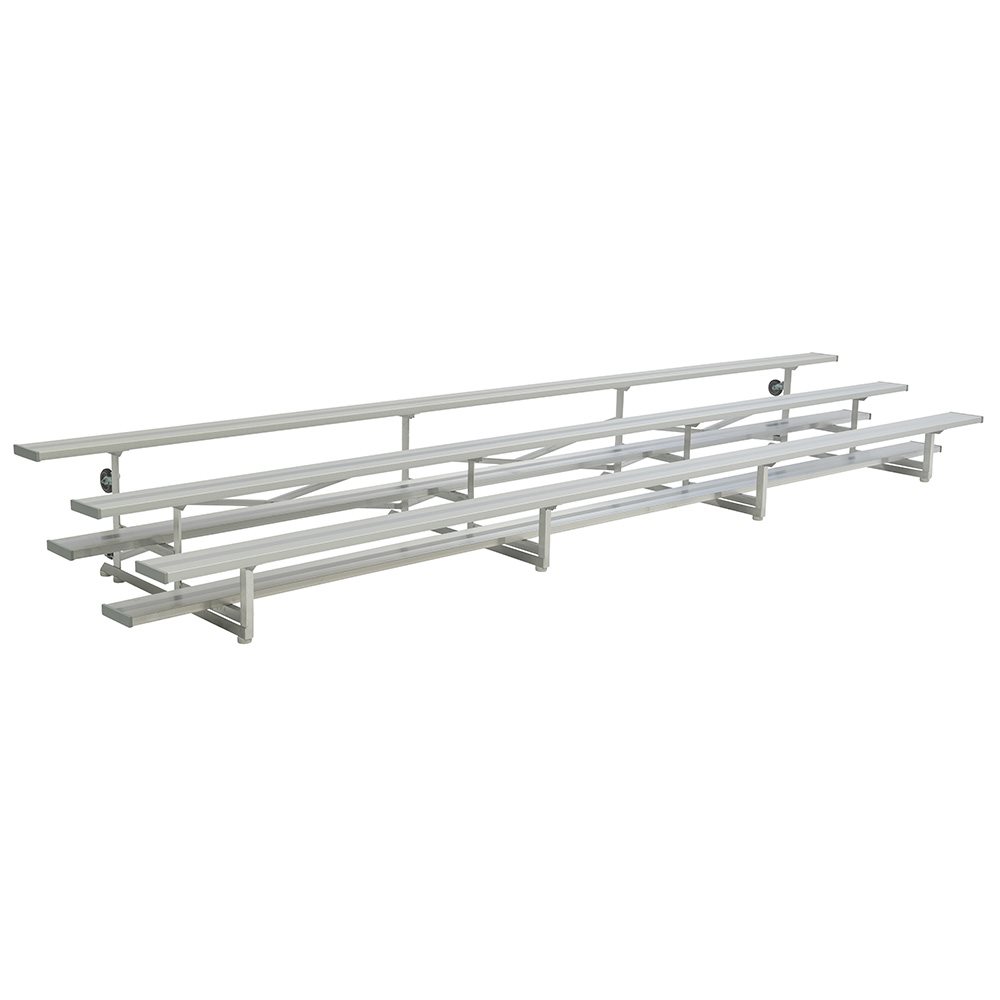 Standard Tip N' Roll Bleachers, 24 ft., 3 Rows (Seats 48)