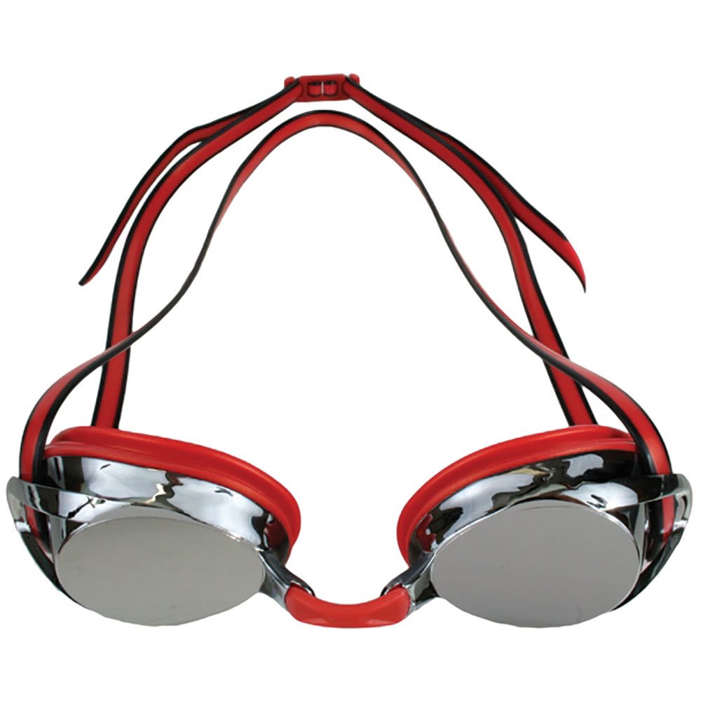 Water Gear Vision Metallic Anti-Fog Goggle, Red / Black