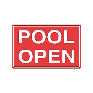 Tailwind Sign 18 X 12 POOL OPEN