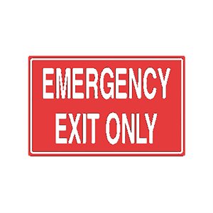 Tailwind Sign 18 X 12 EMERGENCY EXIT ONLY