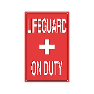 Tailwind Sign 12 X 18 LIFEGUARD + ON DUTY