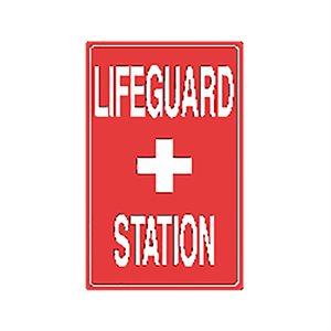 Tailwind Sign 12 X 18 LIFEGUARD + STATION