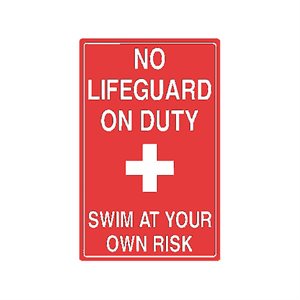 Tailwind Sign 12 X 18 SWIM AT YOUR OWN RISK 1 +