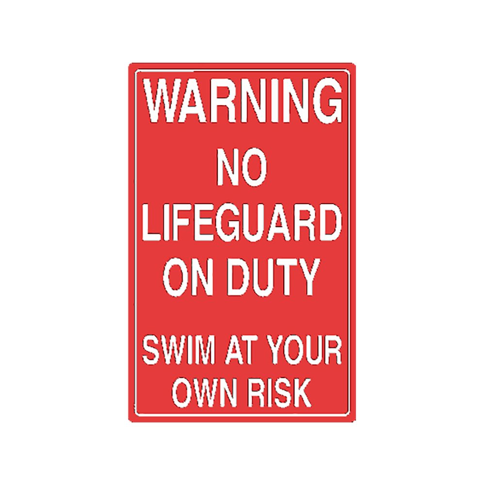 Tailwind Sign 12 X 18 SWIM AT YOUR OWN RISK 2 W