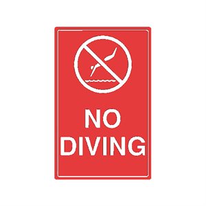 Tailwind Sign 12 X 18 NO DIVING