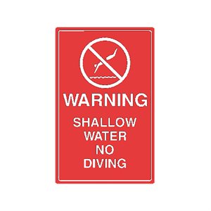 Tailwind Sign 12 X 18 WARNING SHALLOW WATER