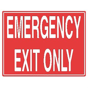 Tailwind Sign 24 X 18 EMERGENCY EXIT ONLY