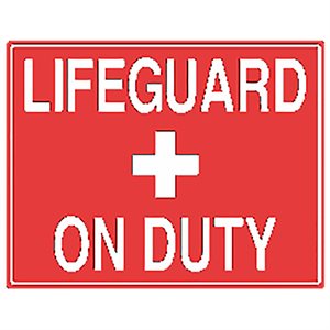 Tailwind Sign 24 X 18 LIFEGUARD + ON DUTY