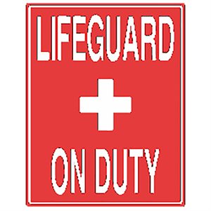 Tailwind Sign 18 X 24 LIFEGUARD + ON DUTY