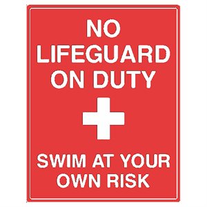 Tailwind Sign 18 X 24 SWIM AT YOUR OWN RISK 1 +