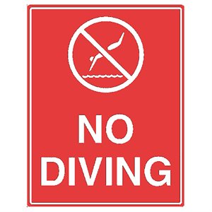 Tailwind Sign 18 X 24 NO DIVING