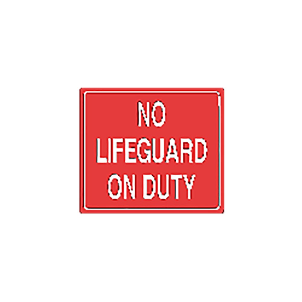 Tailwind Sign 12 X 10 NO LIFEGUARD ON DUTY