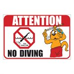 Sign - No Diving 12" x 18"