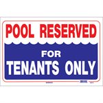 Sign - Reserved for Tenants 12" x 18"