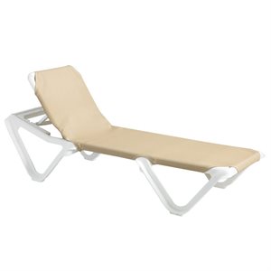 Nautical Sling Chaise, White / Khaki, Case of 12