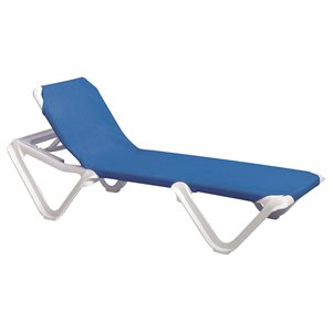 Nautical Sling Chaise, White / Royal Blue, Case of 12