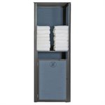 Sunset Towel Valet, Single Unit, Madras Blue / Volcanic Black