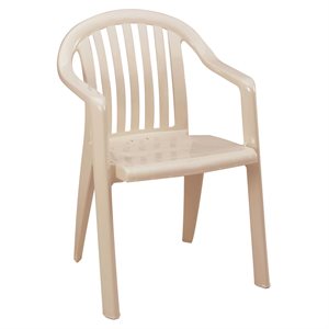 Stackable Chair, Miami Low Back, Sandstone, Case of 16