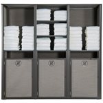 Sunset Towel Valet, Triple Unit, Solid Gray / Volcanic Black