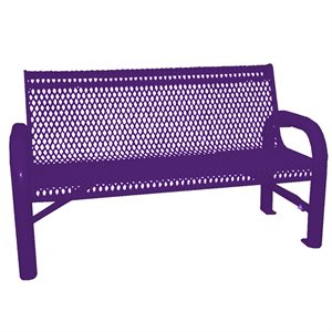 Premier Polysteel Grand Contour Bench, 6 ft, with Backrest, Free Standing / Surface Mount