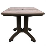 Aquaba Table, 32" Square, Ranch / Bronze