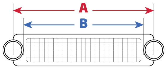 Replacement Ladder Tread Measurement Diagram